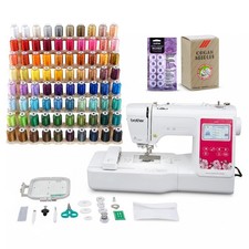 Brother Elite PE545 Computerized LCD Display Embroidery Machine Bundle 4 Items picture