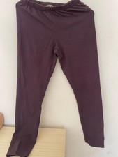 flax 100% cotton leggings size small full length purple picture