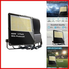 Lightdot 2Pack 400W LED Flood Light Outdoor Dusk Dawn Photocell LFL-400W15-GR-2P picture