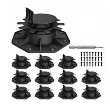 12Pcs Adjustable Deck Support Pedestals ABS 1.18-2.36″ Height for Flooring Joist picture