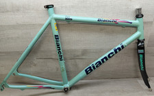 Vintage 99' Bianchi Mega Pro L 53 cm - 7005 Tubing Bike Frame Fork 700C Celeste picture