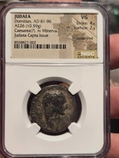DOMITIAN JUDAEA CAPTA ISSUE, AUTHENTIC ROMAN COIN, NGC VG picture