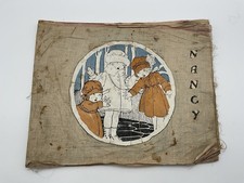 Antique c1920 Child’s Cloth Scrapbook 16”x12” Advertising Ephemera Folk Art OOAK picture