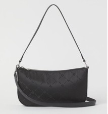 H&M Black Fabric Crossbody Shoulder Bag, Love Logo, 10x6 in, NWT picture