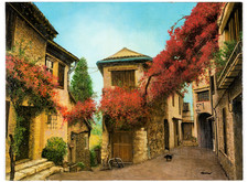 Ron Lesser Beautiful Ancient Village of Provence Original Oil Painting picture
