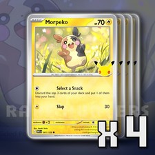 Morpeko 061/128 Holo Foil x4 ME: 30th Celebration Pokémon picture