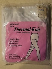 Vtg NIP Sears Ladies Thermal Knit Ankle Length Underwear Size Large $5.00 Ship.  picture