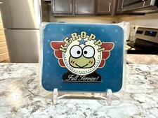 Vintage Sanrio Keroppi Tin Case 1992 Japan Frog Metal Square Blue Green New picture