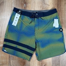 NEW Hurley Phantom Eco Block Party 18” Mens Size 34 Board Shorts Swim Trunks $65 picture