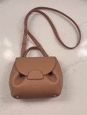 Polene Numero Un Nano Textured Tan Leather Crossbody Shoulder Bag picture