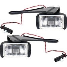 For 88-97 Chevrolet C1500 Fog Light Clear Lens CAPA w/ Bulbs LH & RH Set of 2 picture