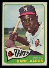 HANK AARON 1965 Topps #170 Milwaukee Braves HOF VG-EX picture