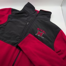 Colosseum Miami University Ohio RedHawks Jacket Men's Medium Red Full Zip picture