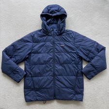 Patagonia Jacket Men's Silent Down Puffer Large Blue Full Zip Hooded 27930 picture