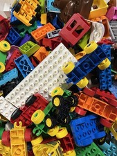 LEGO DUPLO 75 Piece Random Mixed Lot Bricks Wheels Vehicles Building Parts picture