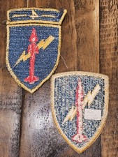 Unusual Variation WWII Army German Made 4th Rocket Battalion Patch Set L@@K picture