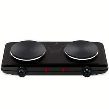 Portable Hot Plate Electric Stove Cooktop Double Burner 120V Burner for Cooking picture