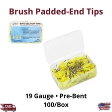 100/Box Pre-Bent Curved Delivery Tips 19ga Universal Luer Lock Controlled Flow picture