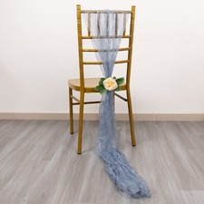 5 Crinkled Sheer Organza CHAIR SASHES Wedding Party Events Decorations Supplies picture