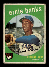 1959 Topps Baseball Ernie Banks #350 Chicago Cubs VG (Creases) picture