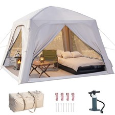 SUNYRISY Blow Up Inflatable Tent 10x10ft,Stove Jack&AC Vent for 4-6 People picture