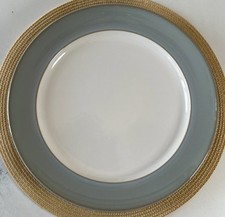VTG Denby Stoneware Plate Platter Mist Pattern Gray-Blue Rim England 12”D picture