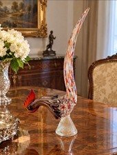 Murano Art Glass Sculpture, Multicoloured with Clear Glass Base - 50 cm picture