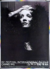 CANNES FILM FESTIVAL 1992 - MARLENE DIETRICH - ORIGINAL FRENCH ROLLED POSTER picture