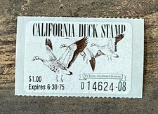 WTDstamps - 1974 CALIFORNIA - State Duck Stamp - Lot1 - Mint OG NH  picture