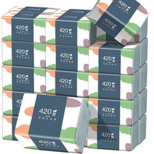 Eco-Friendly Portable 5-Ply Facial Tissue Paper – 10 Packs picture