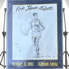 Kevin Johnson Signed Limited Edition Poster 28/238 Oct 21, 1992 Harmon Arena picture