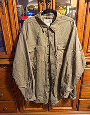 L.L.Bean Mens Field Jacket Green XL Tall Big & Tall Button Front Plaid Lined picture