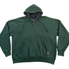 Vtg 90's RUSSELL ATHLETIC Blank Hoodie Men's Sz 2XL Green Emerald Made In USA  picture