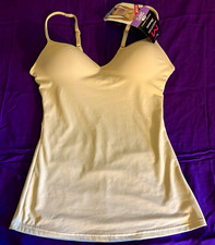 Maidenform Flexees Wirefree Shapewear Camisole Firm Back/Abdomen Tan M picture