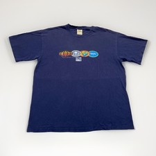 Vintage Mossimo Shirt Mens L Alien Blue 90s Y2K Skate UFO Logo picture