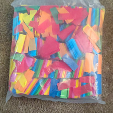 Rainbow Multicolor Paper Rectangle Confetti Pieces for All Occasions 2.75lbs picture