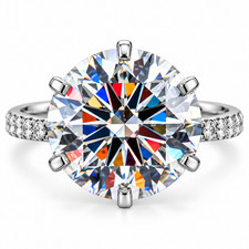 8Ct Certified White Diamond Solitaire Ring-FREE Diamond Studs, Tariff Free picture