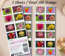 Deal Garden Beauty 78¢ First Class Stamps 2020 MNH 5 Booklets 100 Stamps picture