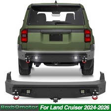 For 2024-2026 Toyota Land Cruiser LC250 Steel Black Rear Bumper w/D-rings picture