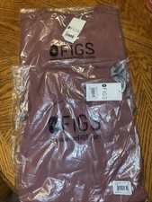 FIGS Women’s M Mauve 2-Piece Scrub Set, Catarina Top, Zamora High Waist Jogger picture