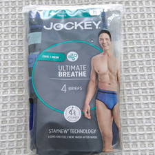 Jockey Ultimate Breathe Men's Briefs M 4-Pack Breathable Stretch Mesh Cotton picture