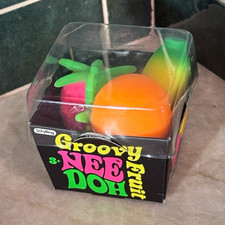 Schylling Groovy NeeDoh Fruit Squeeze Toy Set Banana Strawberry Orange 3+ MPN picture