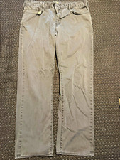 Dockers Alpha Khaki Men's Gray 36W Classic Straight Flat Front 5-Pocket picture