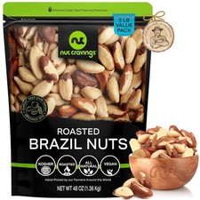 Nut Cravings Roasted Brazil Nuts - Unsalted, No Shell, Whole (48 Ounce, 3LB) picture