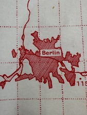 ZZ) 1944 North Germany Berlin Hamburg Denmark Copenhagen RAF Plotting Chart Map picture