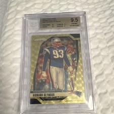 Panini 2024 Prizm Richard Seymour #202 Patriots Gold Vinyl Prizm 3/5 picture
