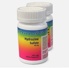 2x Hydrazine Sulfate, 60mg, 200 Caps, FREE 4 Day Shipping in USA (pack 2) picture