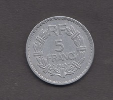 France 1945. 5 Francs. Laureate head. Wreath. République Française. KM#888b picture