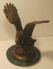 Fabulous Bronze EAGLE Sculpture by JULES MOIGNIEZ Signed on the Base MARBLE Mnt picture