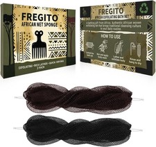 2Pcs Shower Exfoliating Bath Sponge, African Net Sponge Authentic picture